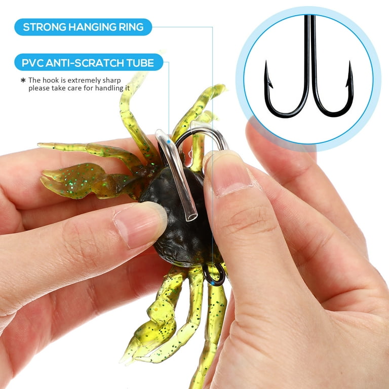 Artificial Crab Bait Simulation Crab Lure with Hook Sea Fishing Bait  Saltwater Fishing Accessory 