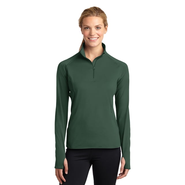 Sport-Tek® Ladies Sport-Wick® Stretch 1/2-Zip Pullover. LST850 deporte-tek LST850