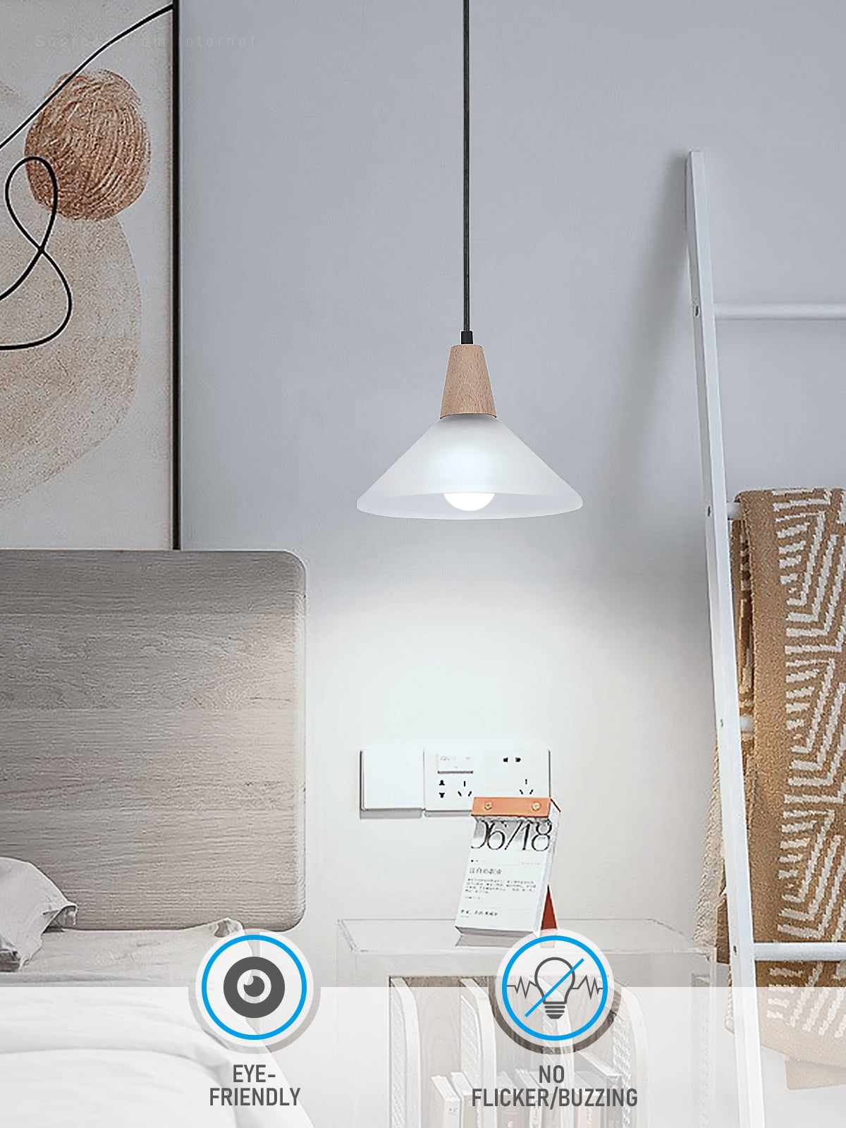 24 Pack A19 LED Light Bulbs 60W Equivalent, UL Listed, Dimmable, 5000K Daylight, E26 Standard Base, Flicker Free