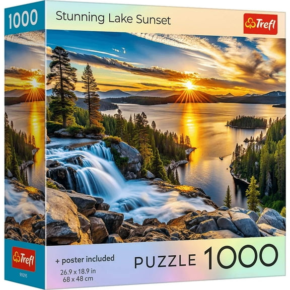 Trefl Red Stunning Lake Sunset 1000 Piece Puzzle