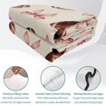 thumbnail image 4 of Queen Quilt Set 90''x96'', Pink Bow Football Lightweight Summer Bedspread Coverlet Set with 2 Pillow Shams, Modern Game Balls Retro Burlap Breathable All Season Quilt Bedding for Bedroom/Guest Room, 4 of 9