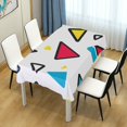 thumbnail image 4 of Yayeee Tablecloths 54" x 54" Rectangle Wrinkle Resistant Party Table Cover, Red Triangles, 4 of 8
