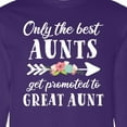 thumbnail image 4 of Inktastic Only the Best Aunts Get Promoted to Great Aunt with Flowers Long Sleeve T-Shirt, 4 of 5