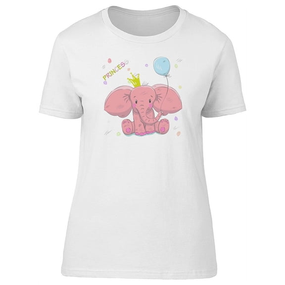 Baby Elephant With Blue Balloon Tee Women's -Image by Shutterstock