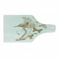 thumbnail image 1 of Victorian Cutting Board, Nostalgic Boots Roses Butterfly and Bird British Trend Upper Shoe Art, Decorative Tempered Glass Cutting and Serving Board, Wine Bottle Shape, Brown White, by Ambesonne, 1 of 1