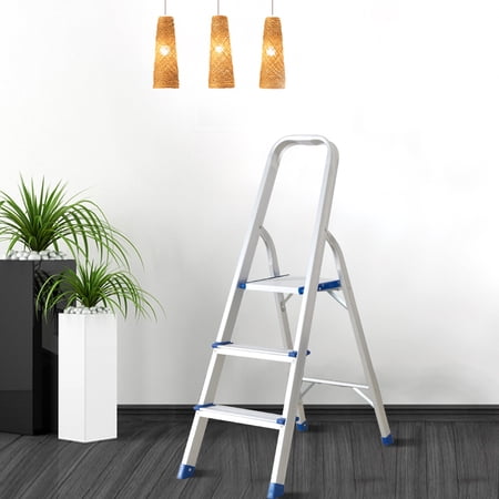 KARMAS PRODUCT Ultra Lightweight Step Ladder 3 Step Aluminum Folding Stool Home Kitchen