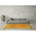 thumbnail image 3 of Ahgly Company Machine Washable Indoor Rectangle Persian Yellow Traditional Area Rugs, 7' x 9', 3 of 4