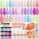 thumbnail image 1 of Kit de uñas Modelones en polvo, 20 colores, con base y capa superior, 1 of 8