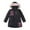 Black, variant on TAIAOJING Winter Coats for Kids with Hoods Toddler Children Letter Cute Thick Zipper Clothes Jacket for Baby Boys Girls 10-12 Years