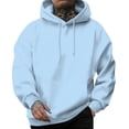 thumbnail image 1 of LUOGENLI Chandails à Capuche pour Hommes Design Graphique Mode Masculine Décontractée Lettres Partie Imprimée Chandail à Capuche à Enfiler Manches Longues Chandail à Capuche Hauts Chandails à Capuche pour Hommes Paquet Coton Bleu2 Taille TG, 1 of 8