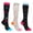 Grey, variant on 3 Pack Compression Socks Unisex Colorful Patterned Graduated Quick Dry Breathable Leg Support Stockings for Running Cycling Travel