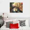 thumbnail image 5 of Chilfamy  Sunset in Venice Canvas Wall Art Print, Mediterranean Window View of Canal and Gondolas, Romantic European Scene Home Décor, Italy Artwork 16x12in, 5 of 6
