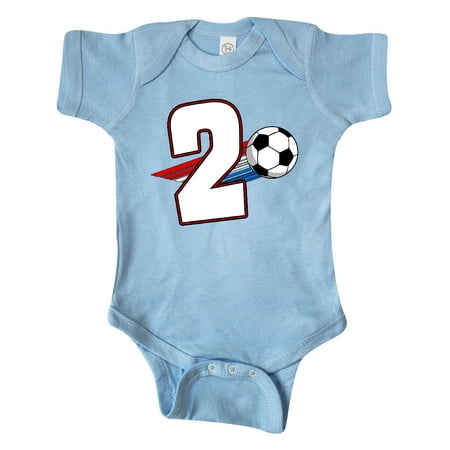 

Inktastic Second Birthday Soccer Gift Baby Boy or Baby Girl Bodysuit