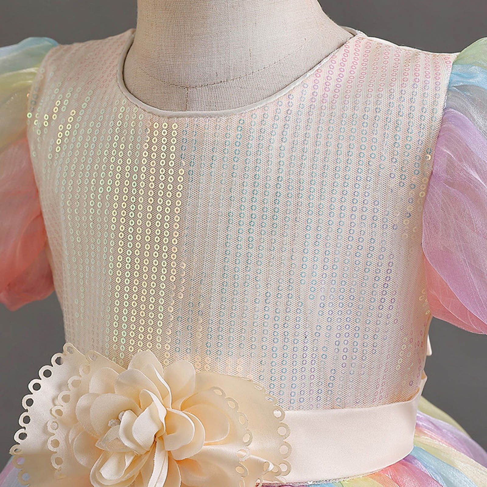 Robe Fille Enfants Mode Robe en Maille Loisirs Décontractée