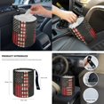 thumbnail image 6 of Jeiento American Honoring Firefighter Flags Car Front Back Seat Covers 14 PCS Set with Steering Wheel Cover Seatbelt Pad Trash Can Armrest Cover Rearview Mirror Cover Handbrake Cover Set Coasters, 6 of 7