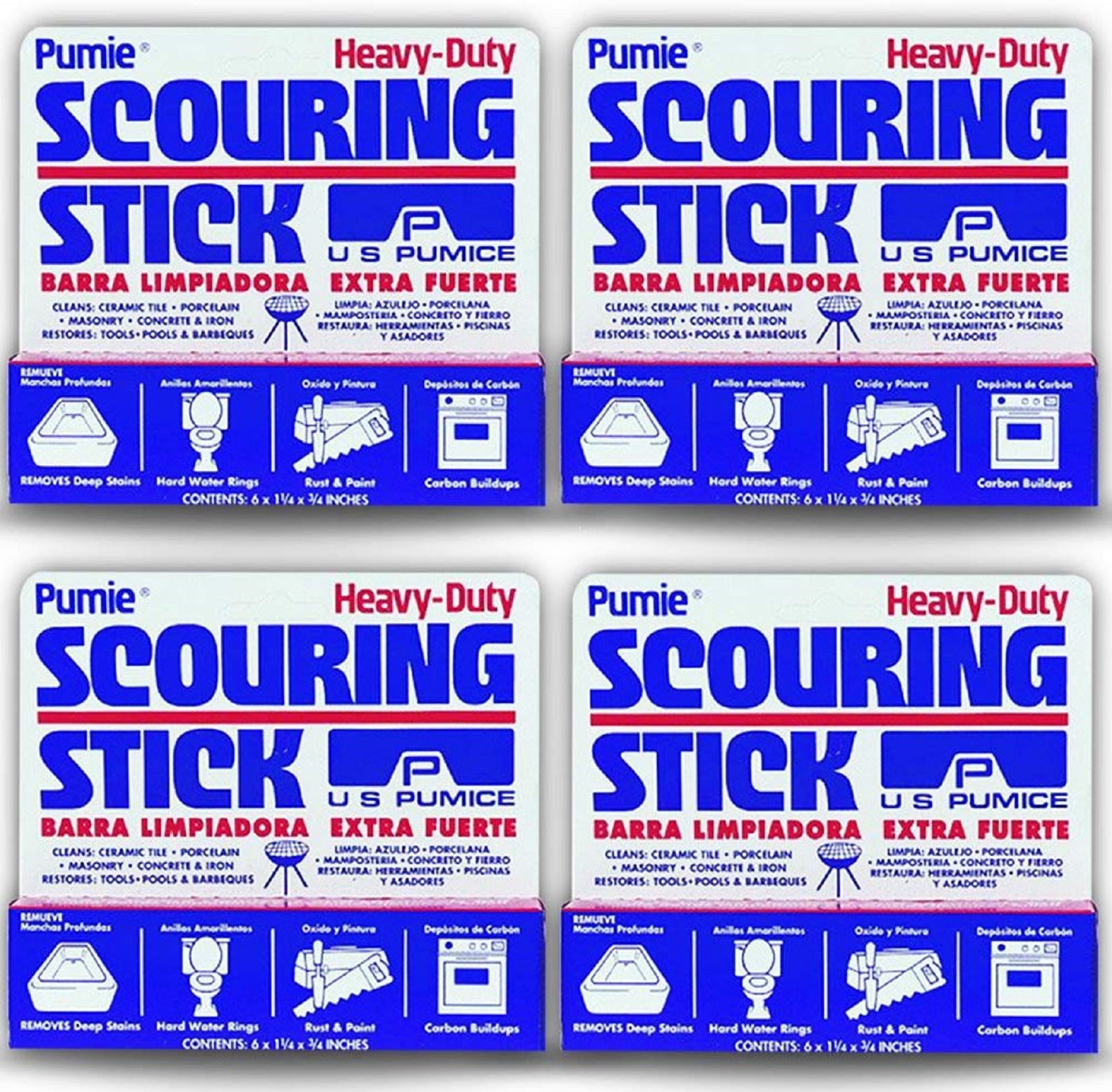 Pumie U.S. Pumice Scouring Stick, Heavy Duty Extra Strong Cleaning Bar