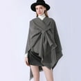 thumbnail image 4 of Large Cape Cardigan Sweaters Open Poncho Winter Shawl Wraps Open Front Poncho Cape Shawl, 4 of 8