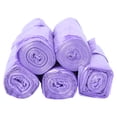 thumbnail image 1 of 5 Rolls Portable Garbage Rubbish Trash Bags With Handle for Home Office Kitchen (Purple), 1 of 8