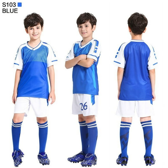 Football Jersey Kids Personalized Soccer Jersey Set Custom Polyester Soccer Uniform Breathable Training Football Uniform For Boy