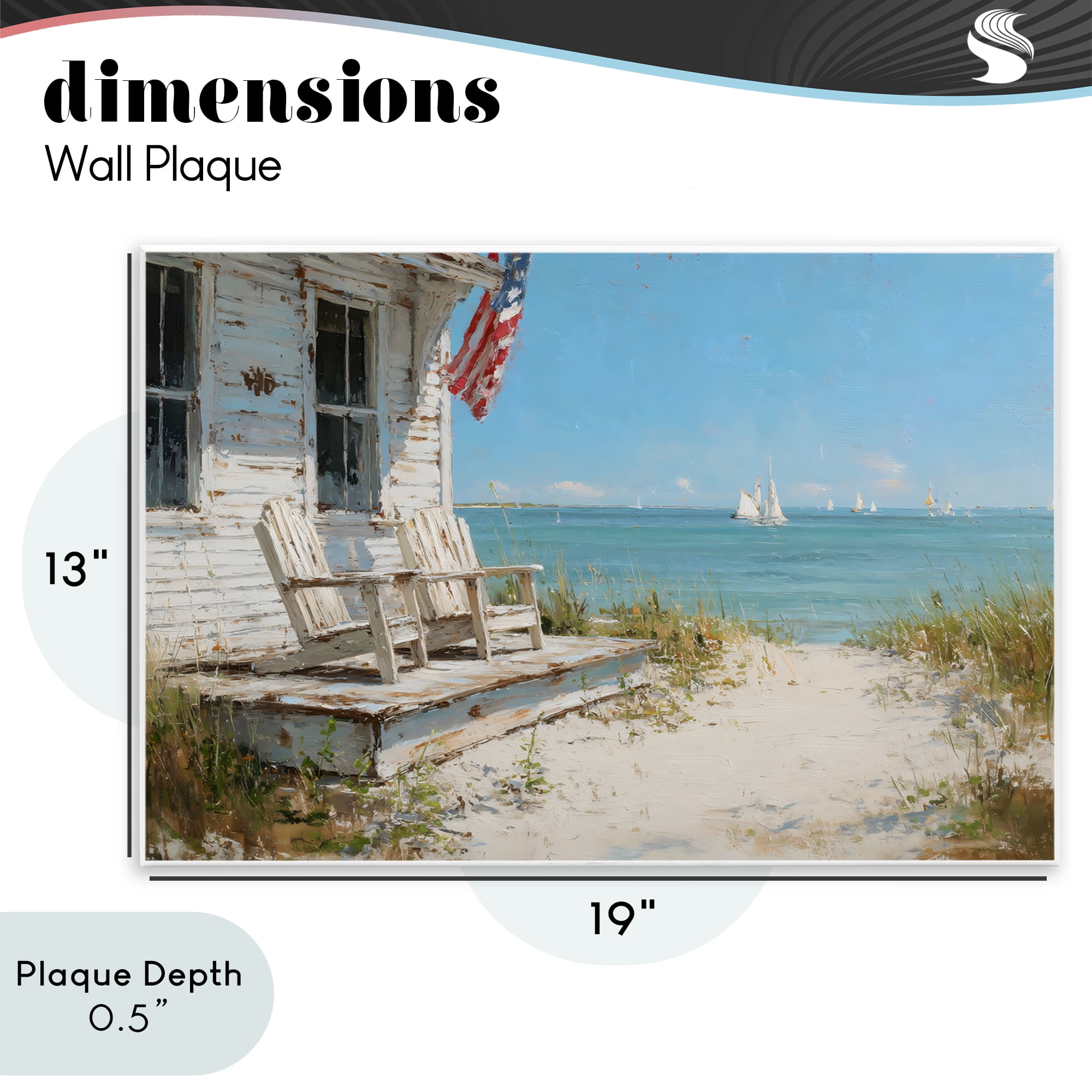 Stupell Industries By The Ocean Cottage Retreat Wall Plaque Art, design by Petal Prints Design