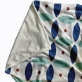 thumbnail image 2 of Simply Daisy Geometric Fleece Throw Blanket, Dark Cobalt Blue, Oversized Throw, 2 of 4