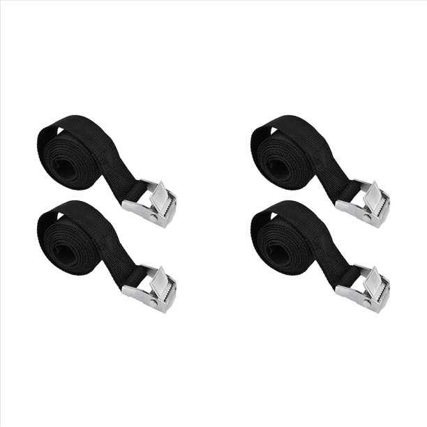 4 Correas de Amarre Con Hebillas Ajustables, Hasta 600 Libras, Amarre para Motocicleta, Carga, Camiones, Remolque, Equipaje