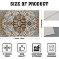 thumbnail image 4 of Grey Brown Ethnic Boho Placemats Set of 4 Bohemian Carpet Vintage Gray Linen Washable Kitchen Dining Table Mats Stain Heat-Resistant Desktop Decor Place Mats for Home Party Indoor 12x18 in, 4 of 6