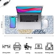 thumbnail image 5 of Long Mouse Pads for Desk,Blue Floral and Petal Pattern Desk Mats on Top Of Desks, Desk Mouse Pad Extra Large with 3mm Non-Slip Base and Stitched Edge for Gaming,Office,Work,Home 31.5"x11.8", 5 of 6