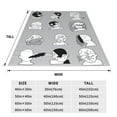 thumbnail image 6 of Emotional Expression Design Pattern Throw Blanket, Super Soft Anti-Pilling Flannel Bed Blankets, 60"x50", 6 of 8