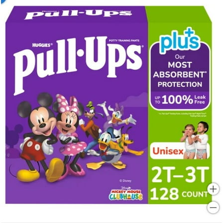 Huggies Pull-Ups Plus Training Pants Unisex 2T-3T (18-34 lb/8-15 kg)