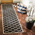 thumbnail image 2 of SAFAVIEH Courtyard Estelle Geometric Indoor/Outdoor Runner Rug, Black/Beige, 2'3" x 6'7", 2 of 6