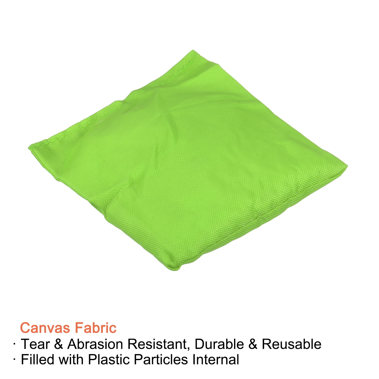 Uxcell Cornhole Bean SandBags Canvas Outdoor Party Hand Tossing Game, Green 5 Pack