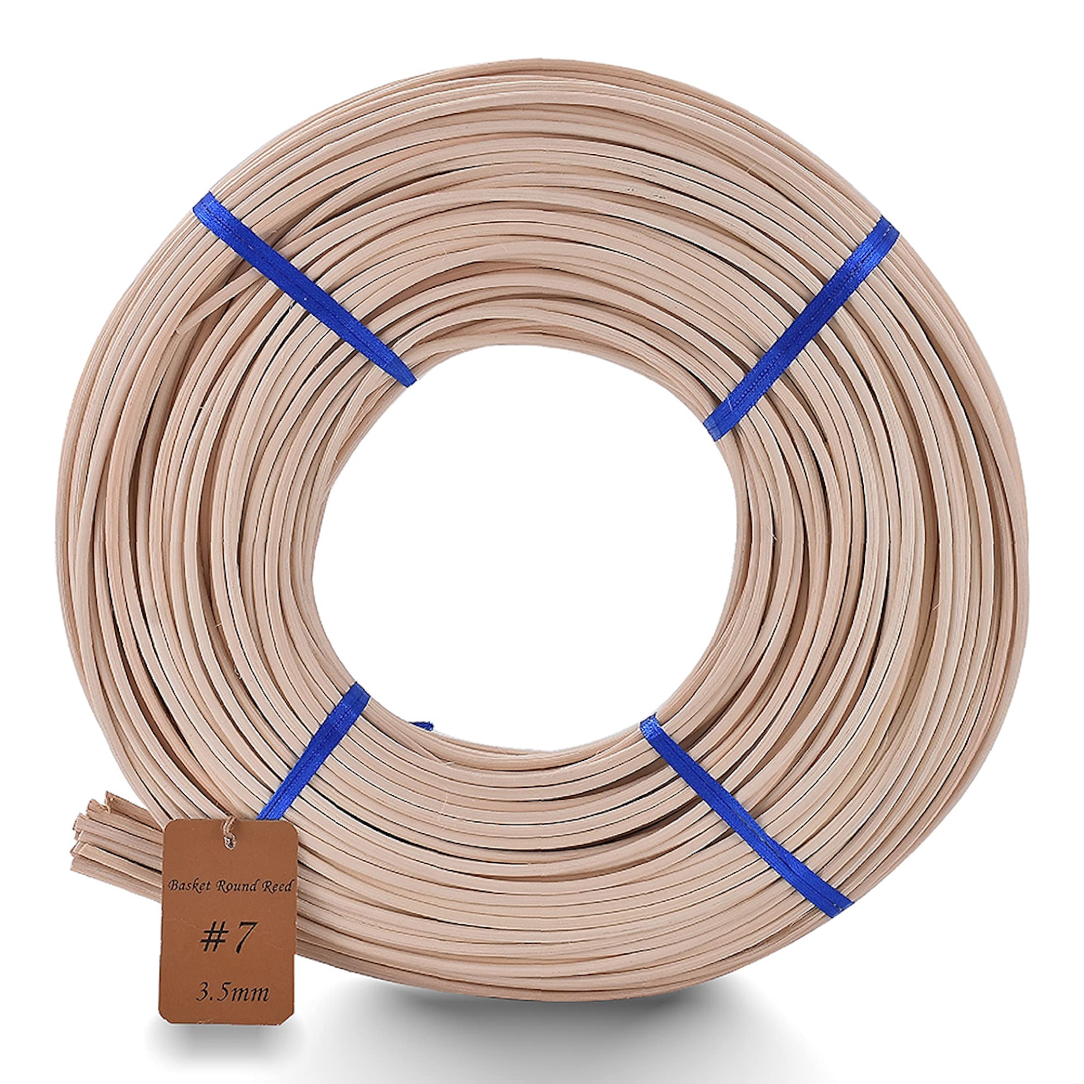 Basket Round Reed 7 3.5mm 1Pound Coil Basket Weaving Cane for Chair Making and Wicker Weaving