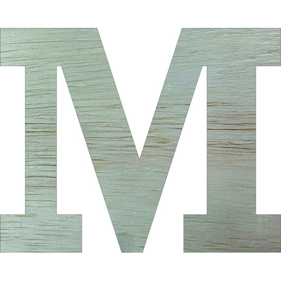 Wooden Block Letters, Unfinished 15'' Rockwell M, Craft