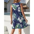 thumbnail image 2 of Summer Dresses for Women Beach Floral Tshirt Sundress Casual Pockets Boho Tank Dress, 2 of 9