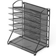thumbnail image 4 of SimpleHouseware 6 Trays Desktop Document Letter Tray Organizer, Black, 4 of 5