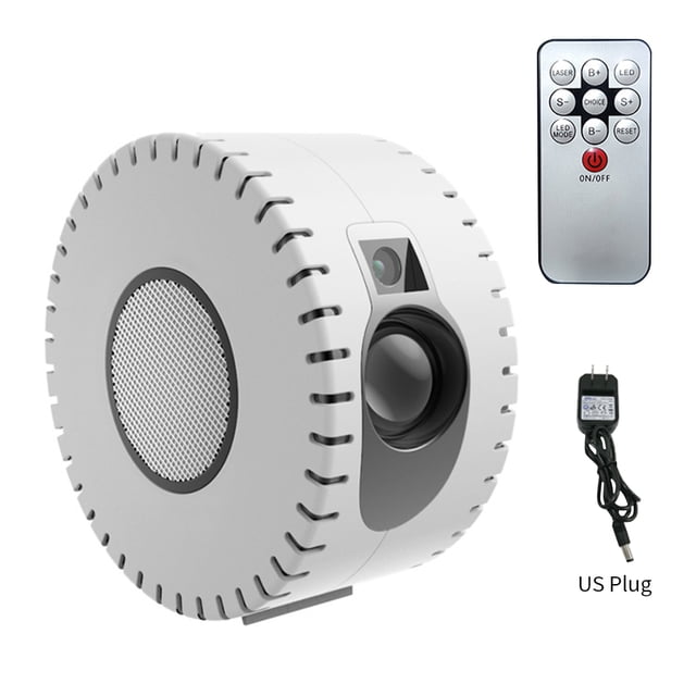 Proyector de luz de proyección 5W Star Lámpara de proyección decorativa con control remoto, Blanco, Enchufe de EE. UU. Sweethay HA004354-06B