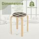 thumbnail image 3 of Songqin Stackable Bentwood Stools Set of 4, 18-Inch Height Backless Counter Chairs with Round Top, Anti-Slip Felt Pad, Portable School Stool for Dining Room, Kitchen, Classroom (Birch+Black), 3 of 18