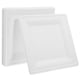 thumbnail image 1 of 25 platos de papel desechables cuadrados resistentes para barbacoas, camping y picnics Platos blancos para aperitivos y postres, ideales para fiestas y reuniones, 1 of 8