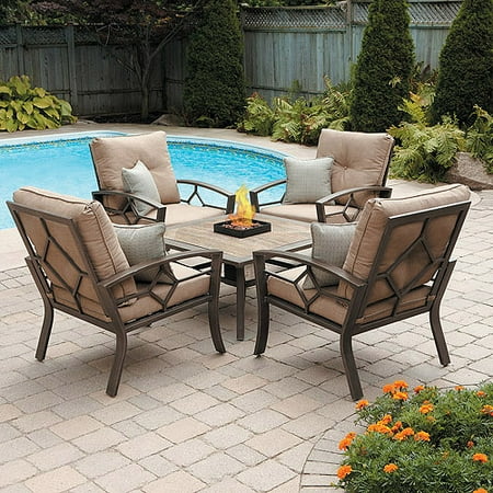 Kennedy 5-Piece Conversation Set with Fire Pit