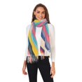 thumbnail image 2 of FORMRS Womens Scarf Winter Soft Long Big Warm Shawls Wrap Tassel Scarves, Color Striped, 2 of 9