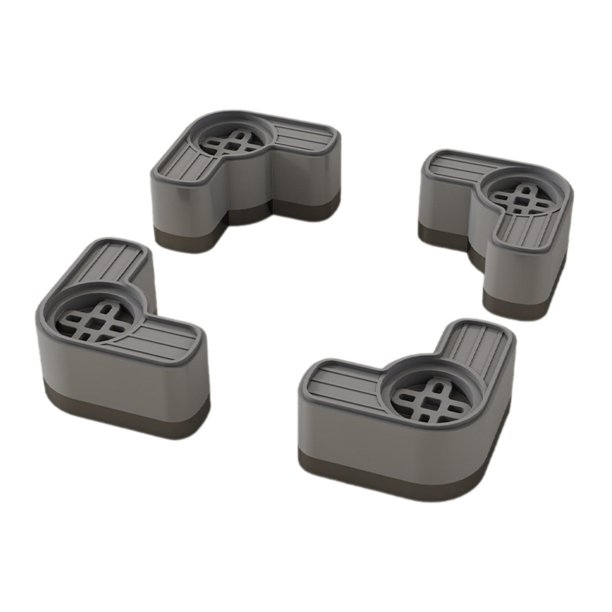 4 almohadillas antivibración, soporte para pies, protector de suelo antideslizante y estable. Gris