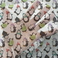 thumbnail image 3 of Penguin Tulle Curtains with Rod Pocket, Smiling Dancing Funny Arctic Animals with Scarves and Hats Wintertime Happy Holiday, Sheer Drape for Wedding Party 2 Panels, 7 Sizes, Multicolor, by Ambesonne, 3 of 3