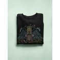 thumbnail image 3 of Ancient Neon Alien Design Sweatshirt Men -Image by Shutterstock, Male Small, 3 of 4