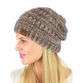 thumbnail image 4 of C.C Women's Chenille Soft Warm Thick Knit Beanie Cap Hat-Taupe, 4 of 4