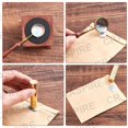 thumbnail image 6 of DIY Wax Seal Stamp Kits Including Brass Handles Sealing Wax Sticks Rectangle Velvet Pouches Golden Flower Pattern Brass Handles: 1pc, 6 of 6