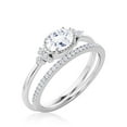 thumbnail image 3 of Gorgeous Art nouvea 1.90 Carat Oval Cut Diamond Moissanite Affordable Engagement Ring, Dainty Moissanite Wedding Ring, Bridal Rings Set in 925 Sterling Silver With 18k White Gold Plating Gift For Her, 3 of 3