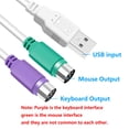thumbnail image 4 of Cable USB USB a enchufe Adaptador USB activo a doble Adaptador convertidor de teclado y mouse para teclado (blanco), 4 of 5