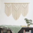 thumbnail image 4 of Colgante de Pared de Macramé, Tapiz de Macramé para Colgar en La Pared, Tapiz de Hojas Tejidas A Mano Bohemio, Decoración Tejida Bohemia para Apartamento, Galería, Sala de Estar, 4 of 8