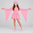 thumbnail image 7 of Satmonnus Pink Glitter Ghost Halloween Costume for G'irls, Hooded Ghost Costume Dress with Mask, Spooky Horror Halloween Party Cosplay Outfit for Masquerade and Themed Events, 7 of 7